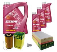 MANN Controllo Set 8 L MANNOL Extreme 5W-40 Per VW Touareg 6.0 W12 7LA 7L6