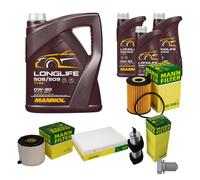 Mann Controllo Set 8 L mannol Longlife 508/509 0W-20 per ' Aria Audi A4 Avant