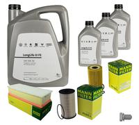 MANN Controllo Set 8 L Olio Motore VW 0W-30 LONGLIFE III FE Per Altea 2.0 TDi
