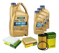 MANN Controllo Set 8 L RAVENOL FDS 5W-30 per Jaguar XE 2.0