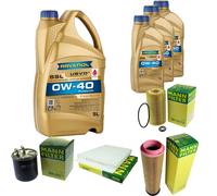 MANN Controllo Set 8 L RAVENOL SSL 0W-40 per Mercedes E-Klasse W211 S211