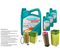 Mann Controllo Set 8L Addinol 0540 Super Light 5W-40 per Mercedes S203 di Luce C