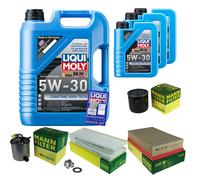MANN Controllo Set 8L Liqui Moly Longtime 5W-30 per Nissan NP300 Navara