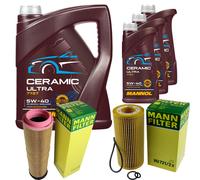 MANN Controllo Set 8L MANNOL Ceramic 5W-40 Per Mercedes-Benz E-Class