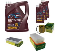 MANN Controllo Set 8L MANNOL Ceramic Pro 10W-40 Per Citroën C5 II Break RE_