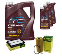 MANN Controllo Set 8L MANNOL Ceramic Pro 10W-40 Per Hyundai Tucson TL TLE