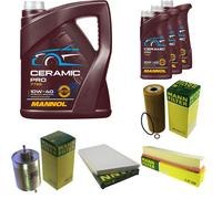 MANN Controllo Set 8L MANNOL Ceramic Pro 10W-40 Per Mercedes-Benz C-Class