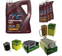 MANN Controllo Set 8L MANNOL Ceramic Pro 10W-40 Per Mercedes-Benz GLK-Klasse