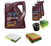 MANN Controllo Set 8L MANNOL Ceramic Pro 10W-40 Per Renault Koleos I HY_ 2.5