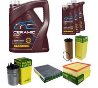 Mann Controllo Set 8L mannol Ceramica Pro 10W-40 per VW Passat Variant 3B6