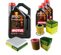 Mann Controllo Set 8L Motul 8100 x-Cess 5W-40 per Alfa Romeo Ragno 2.2 JTS