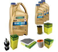 MANN Controllo Set 8L RAVENOL SMP 5W-30 per Audi A6 Avant 3.0 TDI Quattro