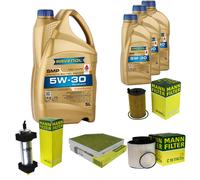 MANN Controllo Set 8L RAVENOL SMP 5W-30 per Audi Q5 SQ5 TDI Quattro 3.0
