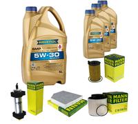 MANN Controllo Set 8L RAVENOL SMP 5W-30 per Audi Q5 SQ5 TDI Quattro 3.0