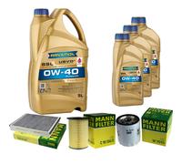 MANN Controllo Set 8L RAVENOL SSL 0W-40 per Ford Focus III