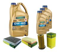 MANN Controllo Set 8L RAVENOL SSL 0W-40 per VW Touareg 3.0 V6 TSI Hybrid