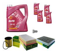 Mann Controllo Set 9. L mannol Elite 5W-40 per VW Touareg 7P5 3.6 V6