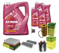 Mann Controllo Set 9 L mannol extreme 5W-40 per Renault Latitudine 2.0 DCI 175