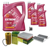 Mann Controllo Set 9 L mannol extreme 5W-40 per Renault Latitudine 2.0 DCI