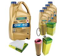 MANN Controllo Set 9 L RAVENOL SSL 0W-40 per Mercedes E-Klasse W211 S211