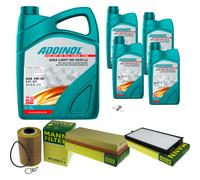 MANN Controllo Set 9L ADDINOL GIGA LIGHT MV 0530 LL 5W-30 Per Alpina B10 E34