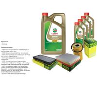 Mann Controllo Set 9L castrol edge 5W-30 C3 per Opel Vivaro Cassa 2.0