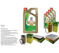 Mann Controllo Set 9L castrol edge 5W-30 C3 per Opel Vivaro Cassa 2.5