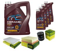 MANN Controllo Set 9L MANNOL Ceramic Pro 10W-40 Per Audi A4 Cabriolet 8H7