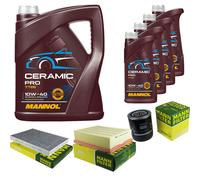 MANN Controllo Set 9L MANNOL Ceramic Pro 10W-40 Per Audi A4 Cabriolet 8H7