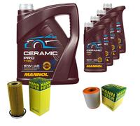 MANN Controllo Set 9L MANNOL Ceramic Pro 10W-40 Per Audi A6 4G2 C7 4GC 2.8