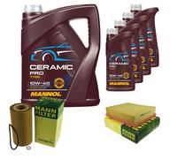 MANN Controllo Set 9L MANNOL Ceramic Pro 10W-40 Per BMW 8er E31 840 Ci