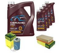 MANN Controllo Set 9L MANNOL Ceramic Pro 10W-40 Per BMW 8er E31 850 Ci