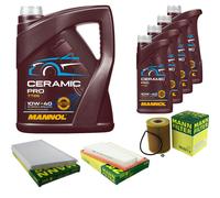 MANN Controllo set 9L MANNOL Ceramic Pro 10W-40 per Mercedes Benz Classe C