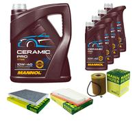 MANN Controllo set 9L MANNOL Ceramic Pro 10W-40 per Mercedes Benz Classe C