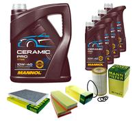 MANN Controllo set 9L MANNOL Ceramic Pro 10W-40 per Mercedes Benz Classe C