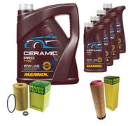 MANN Controllo Set 9L MANNOL Ceramic Pro 10W-40 Per Mercedes-Benz E-Klasse
