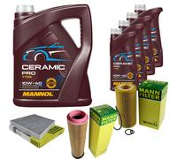 MANN Controllo Set 9L MANNOL Ceramic Pro 10W-40 Per Mercedes-Benz E-Klasse