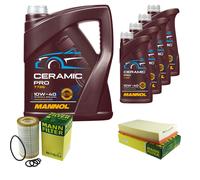 MANN Controllo Set 9L MANNOL Ceramic Pro 10W-40 Per Mercedes-Benz E-Klasse