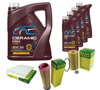 MANN Controllo Set 9L MANNOL Ceramic Pro 10W-40 Per Mercedes-Benz E-Klasse