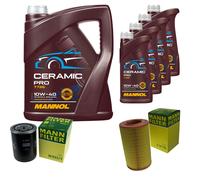 MANN Controllo Set 9L MANNOL Ceramic Pro 10W-40 Per Nissan Pick-Up D22 2.5