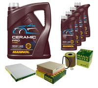 MANN Controllo Set 9L MANNOL Ceramic Pro 10W-40 Per Opel Omega B Caravan