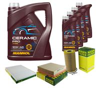 MANN Controllo Set 9L MANNOL Ceramic Pro 10W-40 Per Opel Omega B Caravan