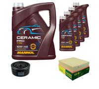 MANN Controllo Set 9L MANNOL Ceramic Pro 10W-40 Per VW LT 28-46 II