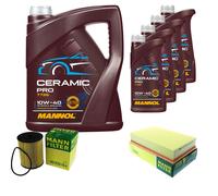 MANN Controllo Set 9L MANNOL Ceramic Pro 10W-40 Per VW Transporter V Bus
