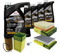 MANN Controllo Set 9L MANNOL LONGLIFE 504/507 5W-30 Per Audi Allroad 4.2 V8
