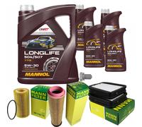 MANN Controllo Set 9L MANNOL LONGLIFE 504/507 5W-30 Per Mercedes E-Klasse