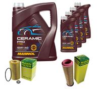 MANN Controllo set 9L9L MANNOL Ceramic Pro 10W-40 per Mercedes-Benz classe E