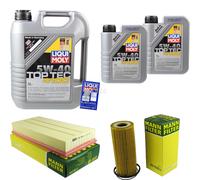 Mann Controllo Set Liqui Moly 7L 5W-40 per VW Touareg 3.0 V6 TSI Hybrid Q7