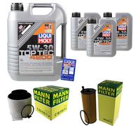 MANN Controllo Set Liqui Moly Top Tec 5W-30 per Audi A4 Allroad 3.0 TDI