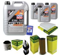 MANN Controllo Set Liqui Moly Top Tec 5W-30 per Audi A4 Allroad 3.0 TDI